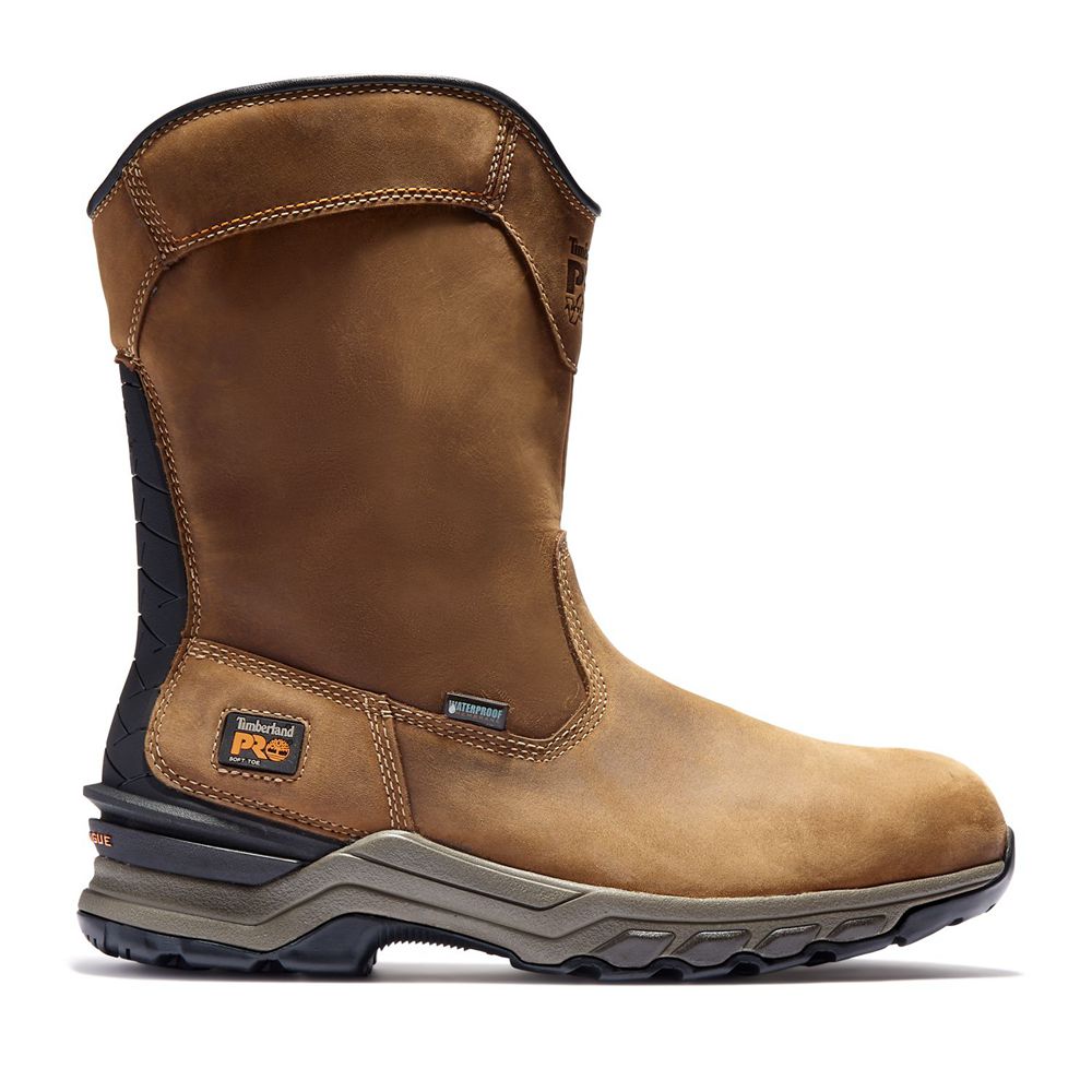 Bocanci De Muncă Timberland Barbati Maro/Negrii - Pro® Hypercharge Pull-On - Romania - BWADRO836